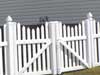 Scalloped Vinyl Fence in Durham with French Gothic PVC Post